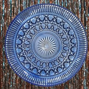 Vintage glass cake platter